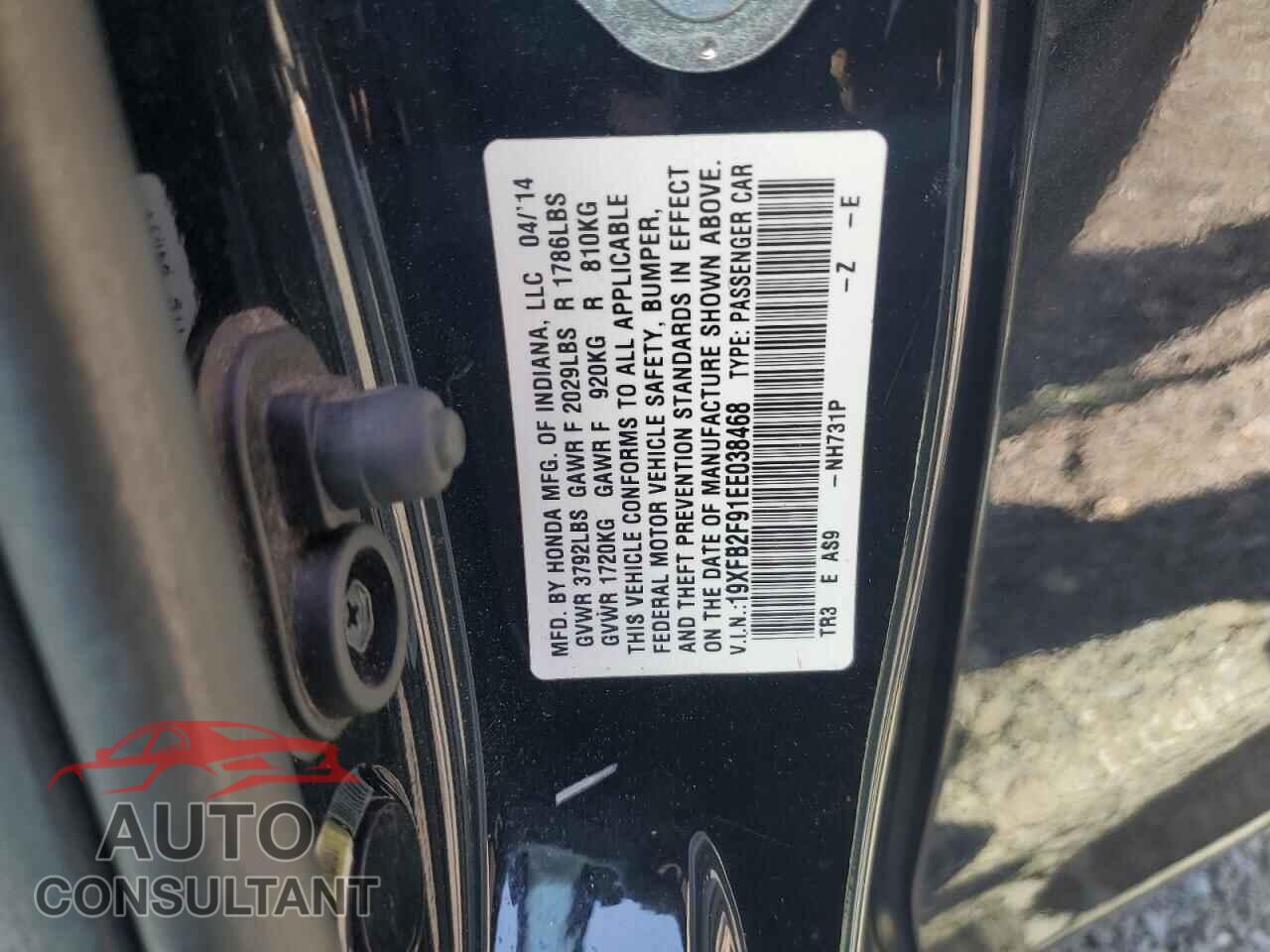 HONDA CIVIC 2014 - 19XFB2F91EE038468