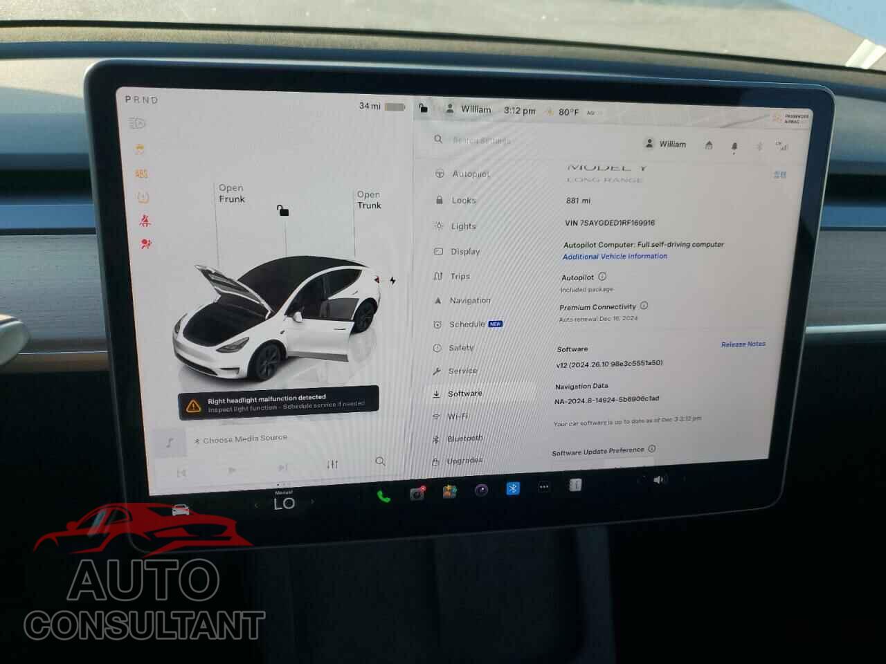 TESLA MODEL Y 2024 - 7SAYGDED1RF169916