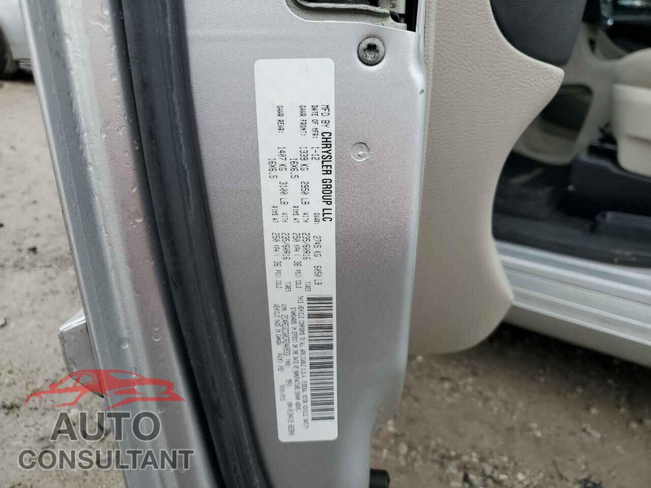 DODGE CARAVAN 2012 - 2C4RDGCG0CR240933