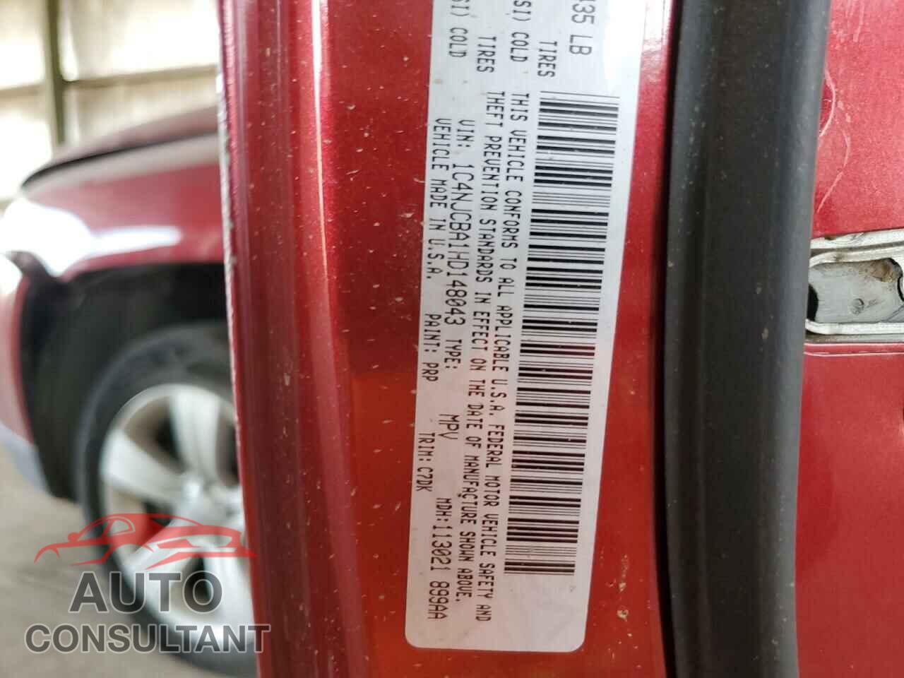 JEEP COMPASS 2017 - 1C4NJCBA1HD148043