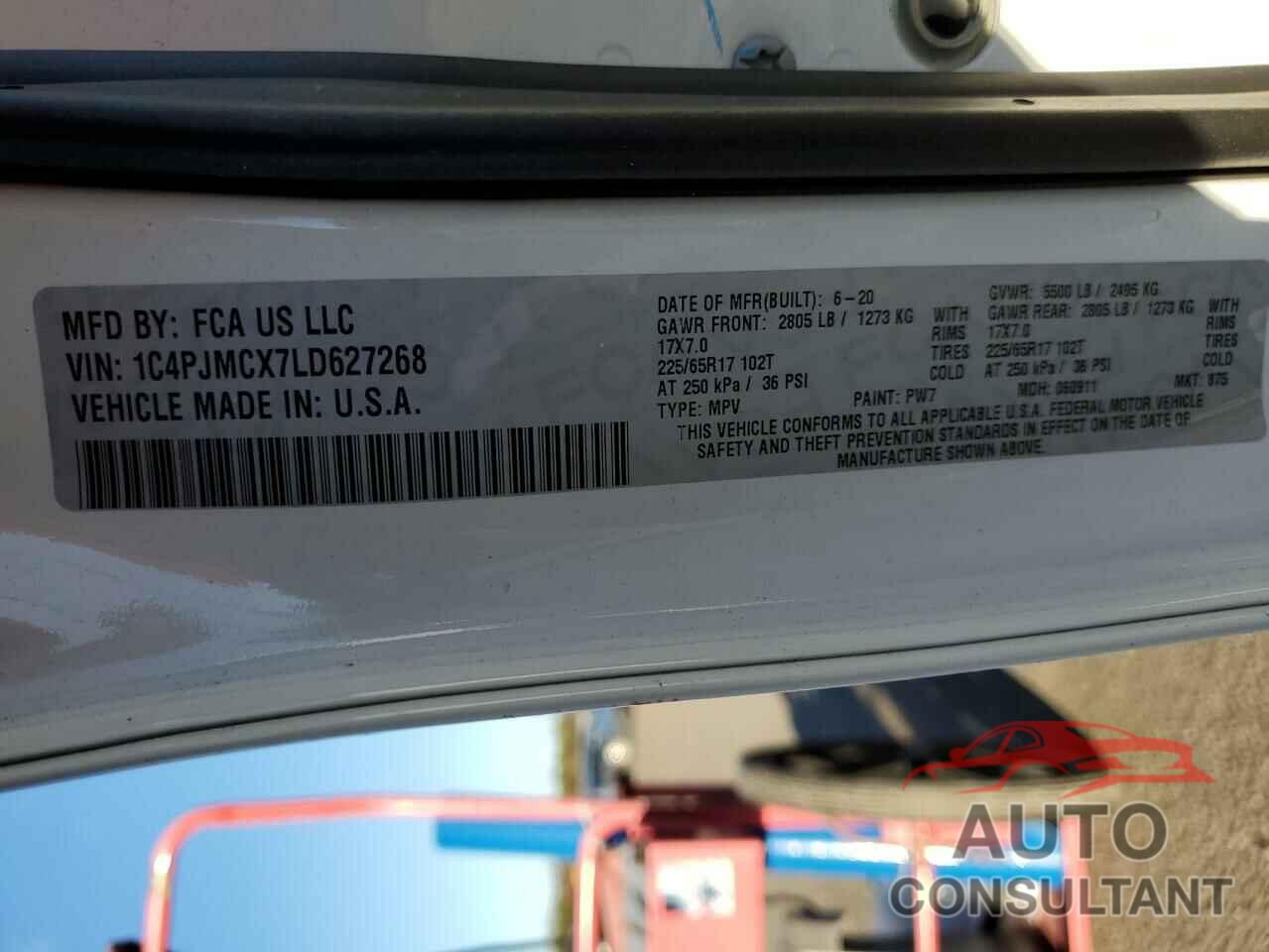 JEEP GRAND CHER 2020 - 1C4PJMCX7LD627268