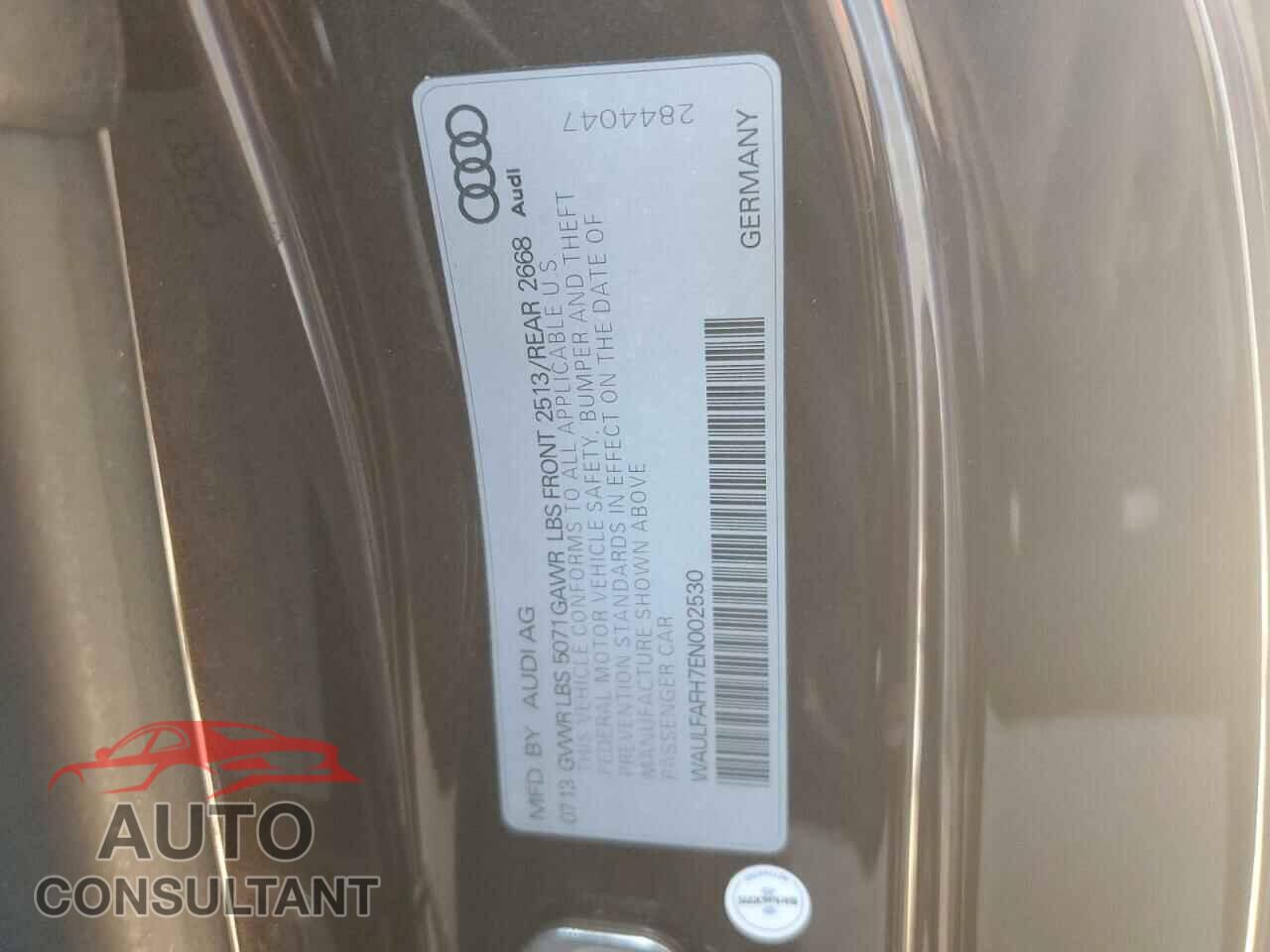 AUDI A5 2014 - WAULFAFH7EN002530