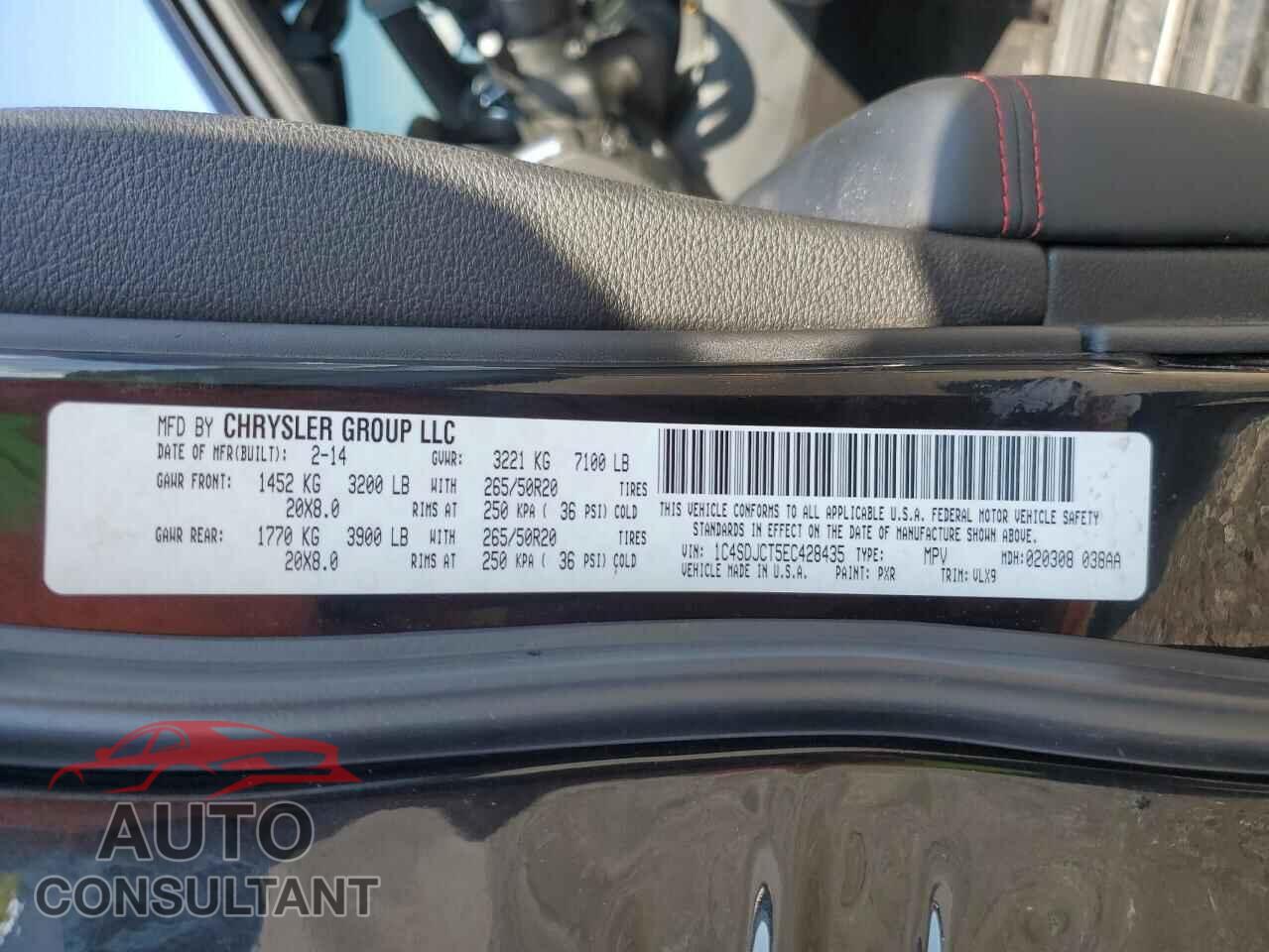 DODGE DURANGO 2014 - 1C4SDJCT5EC428435