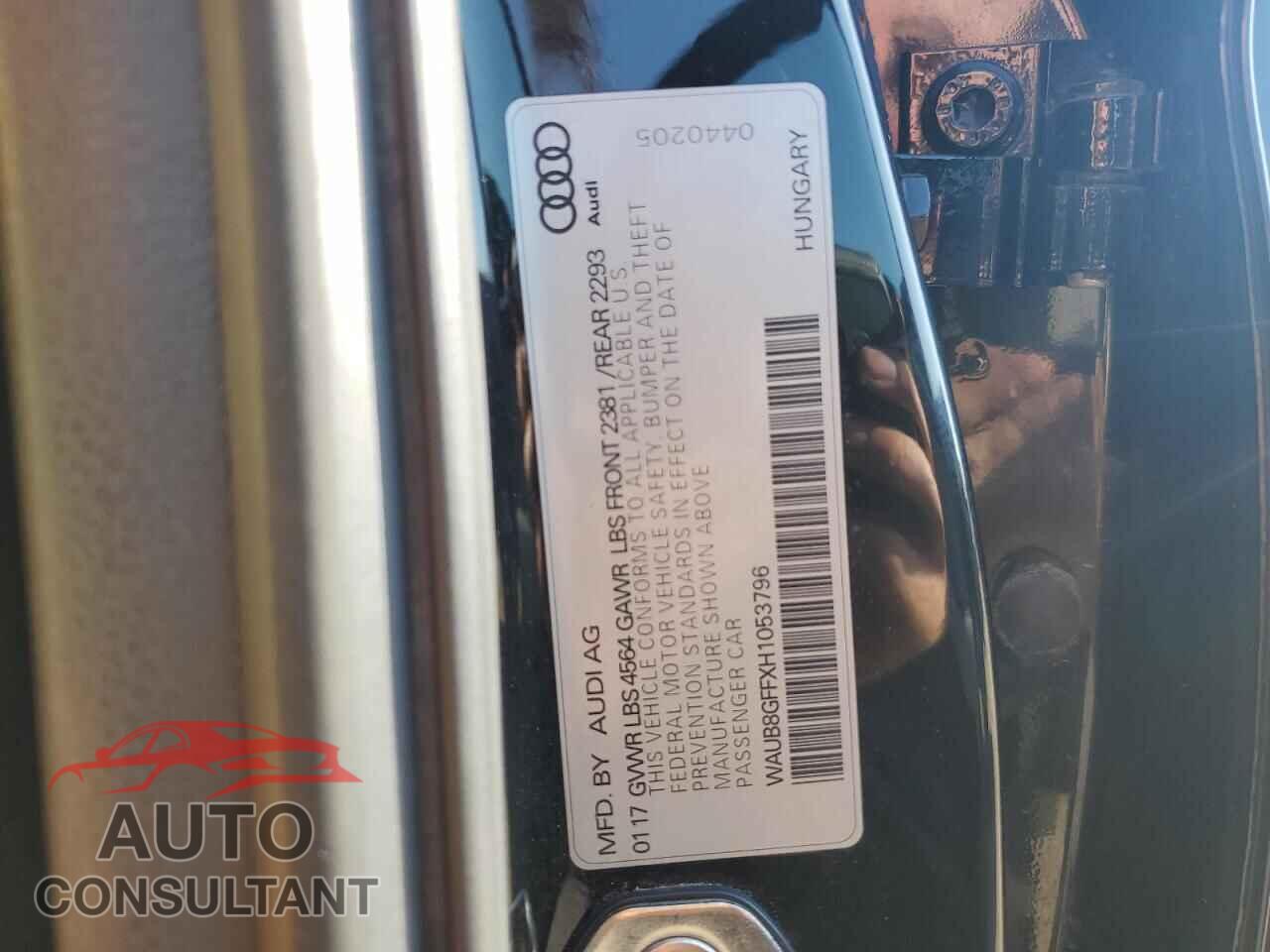 AUDI A3 2017 - WAUB8GFFXH1053796