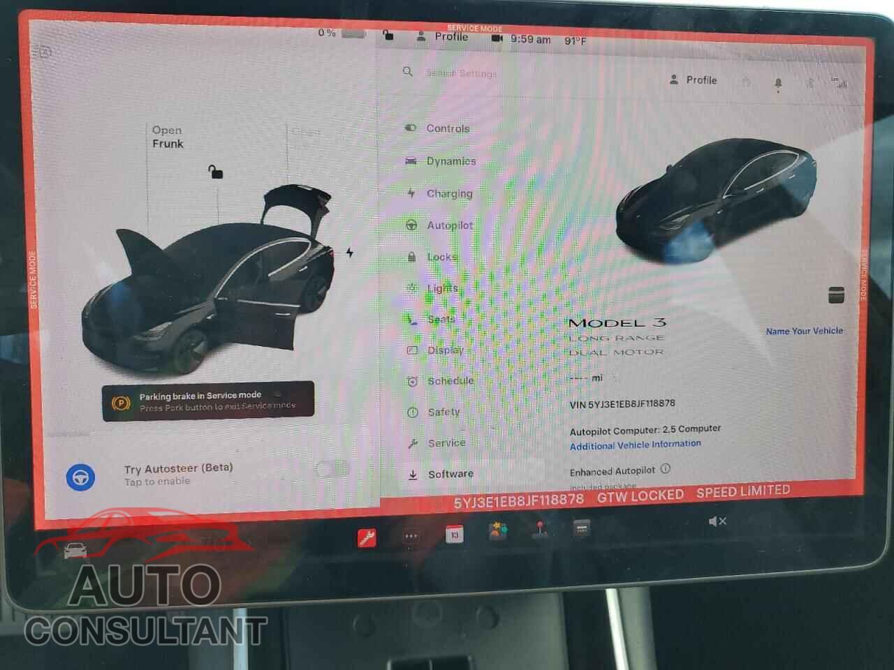 TESLA MODEL 3 2018 - 5YJ3E1EB8JF118878