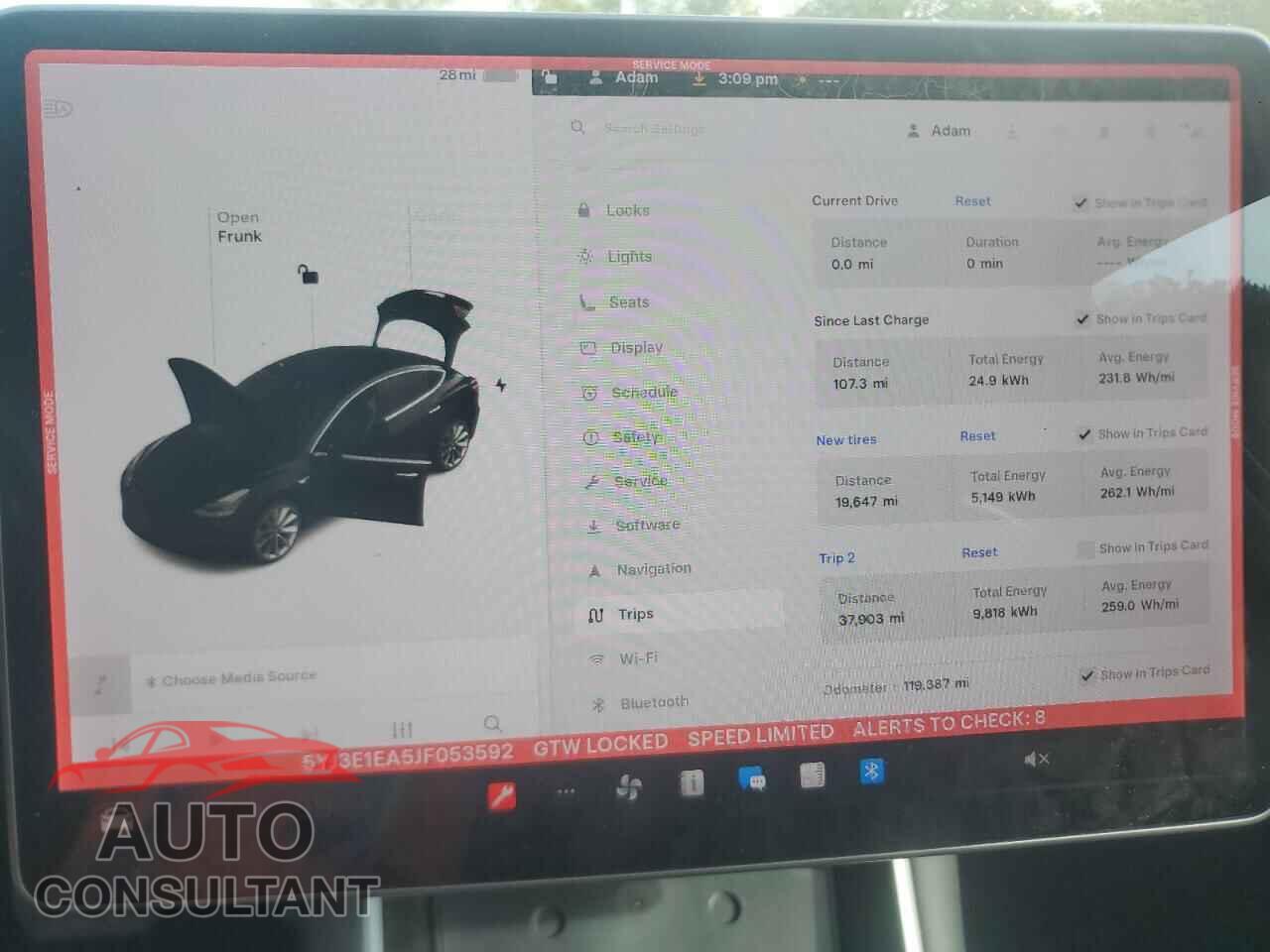 TESLA MODEL 3 2018 - 5YJ3E1EA5JF053592