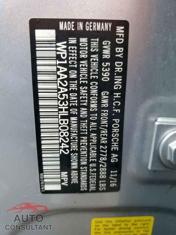 PORSCHE MACAN 2017 - WP1AA2A53HLB08242