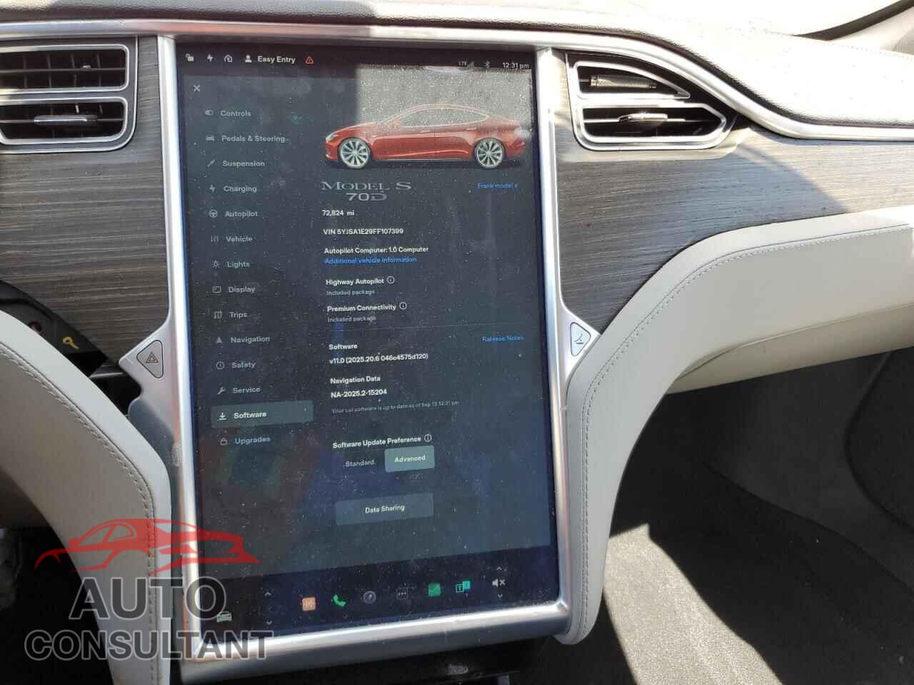 TESLA MODEL S 2015 - 5YJSA1E29FF107399