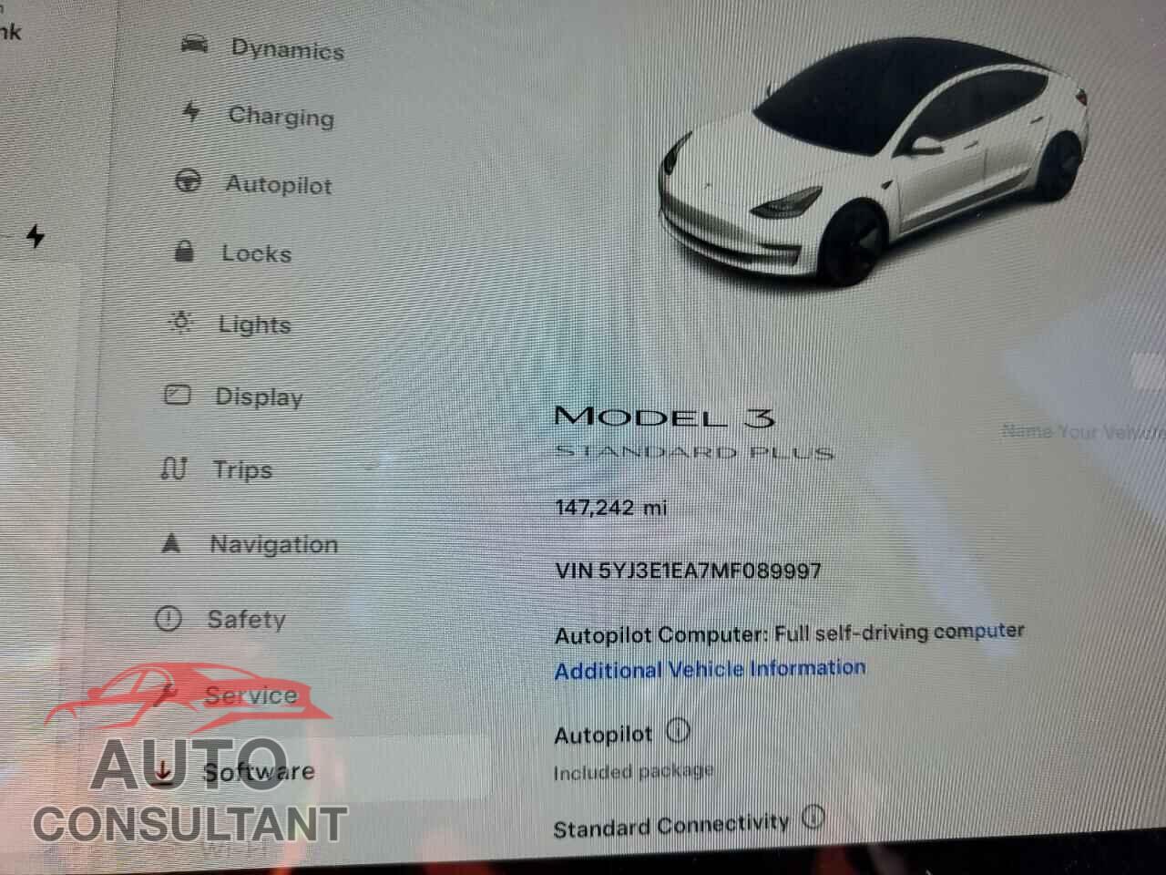 TESLA MODEL 3 2021 - 5YJ3E1EA7MF089997