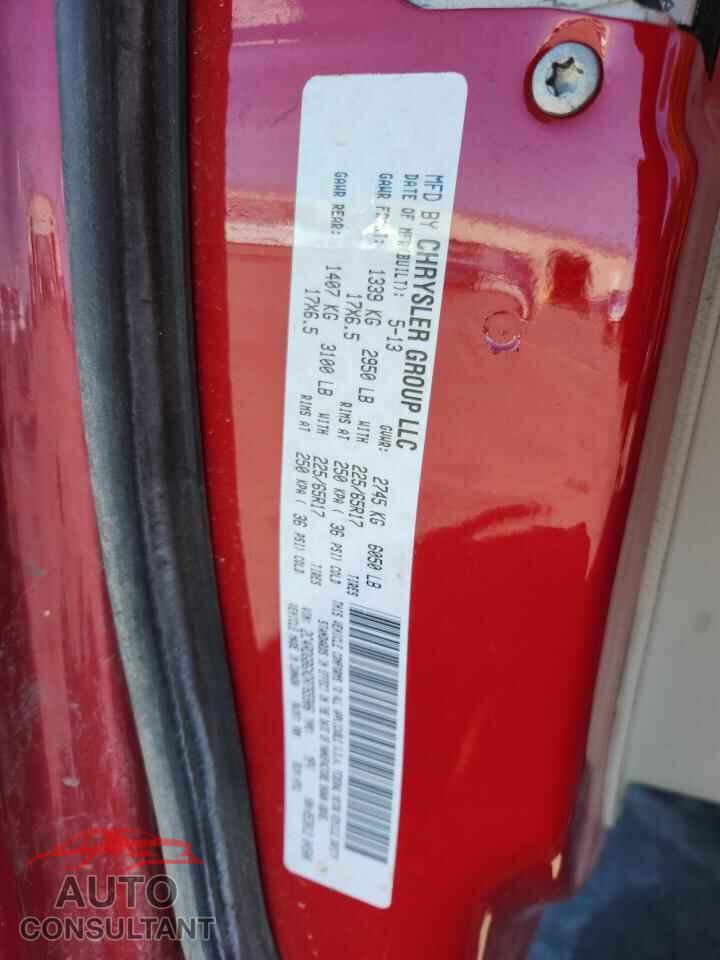 DODGE CARAVAN 2013 - 2C4RDGBGXDR765906