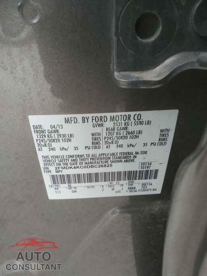 FORD EDGE 2013 - 2FMDK4KC0DBC26825
