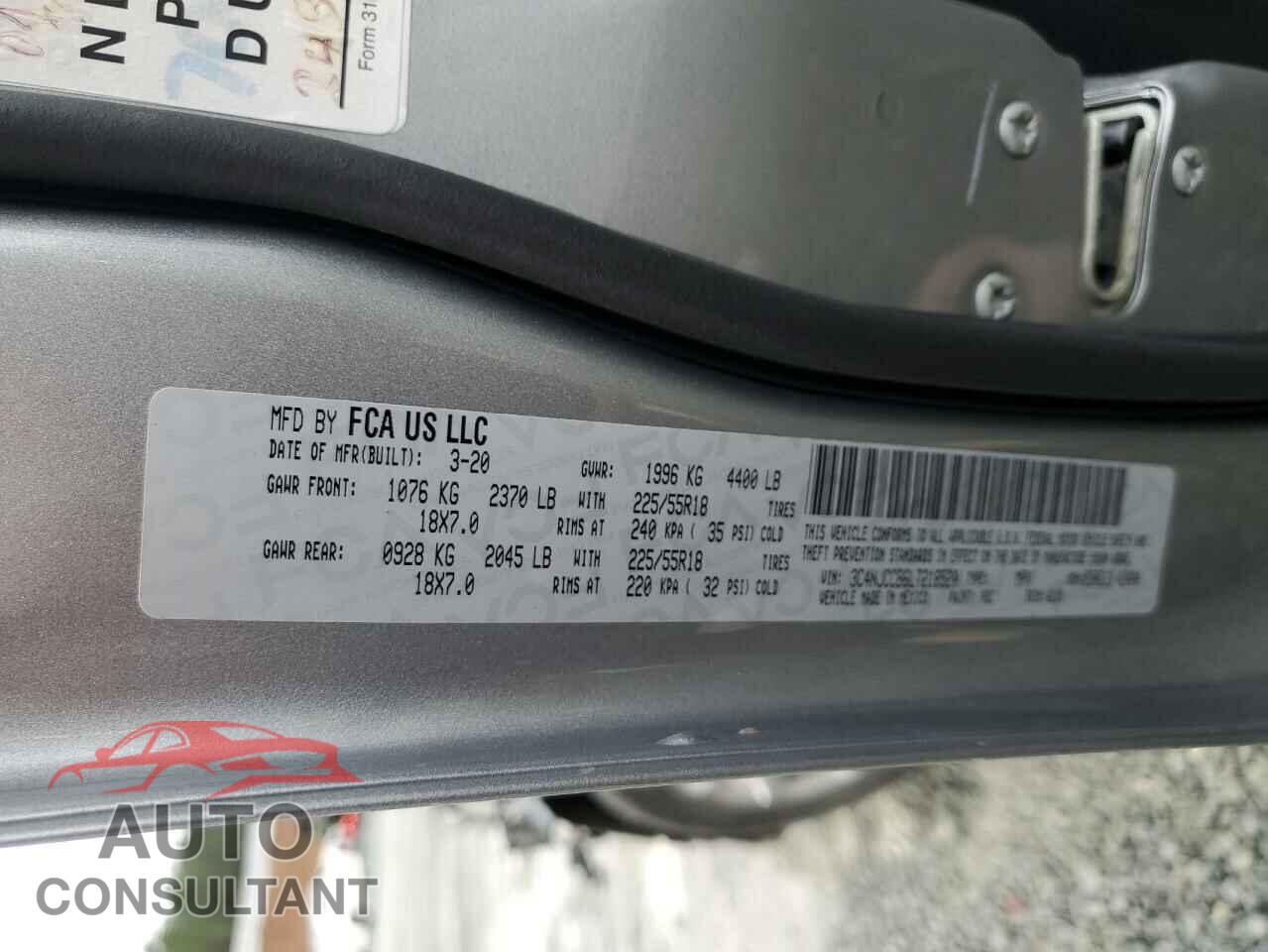 JEEP COMPASS 2020 - 3C4NJCCB6LT218520