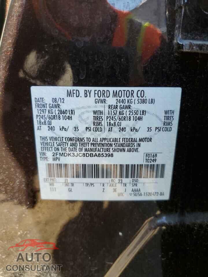 FORD EDGE 2013 - 2FMDK3JC8DBA85398