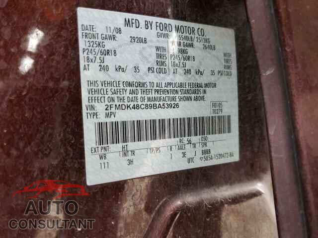 FORD EDGE 2009 - 2FMDK48C89BA53926
