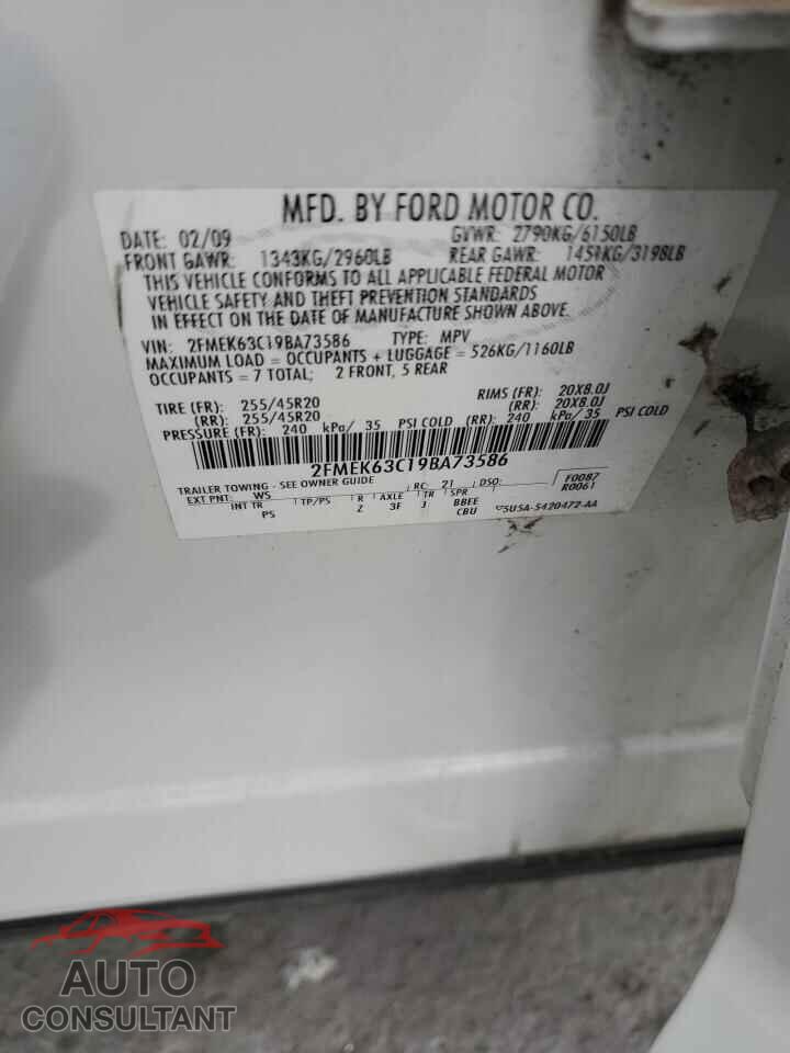 FORD FLEX 2009 - 2FMEK63C19BA73586