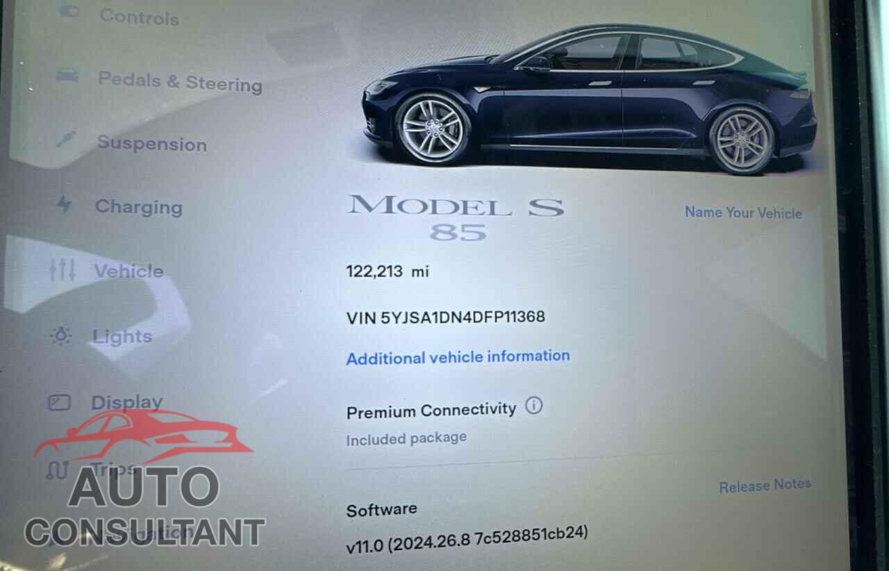 TESLA MODEL S 2013 - 5YJSA1DN4DFP11368