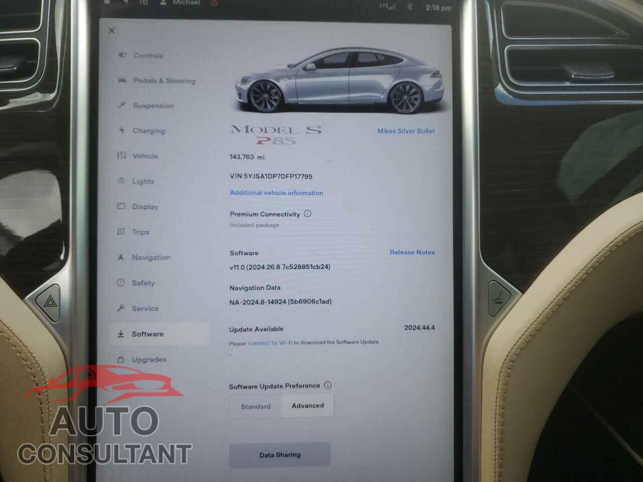 TESLA MODEL S 2013 - 5YJSA1DP7DFP17795
