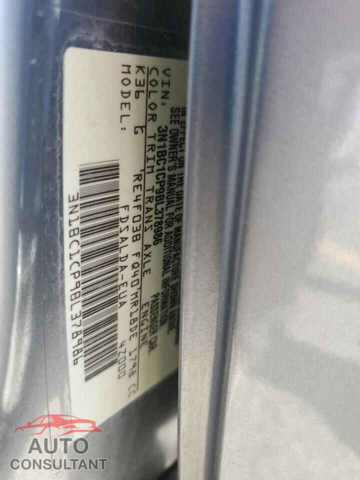 NISSAN VERSA 2011 - 3N1BC1CP9BL378986