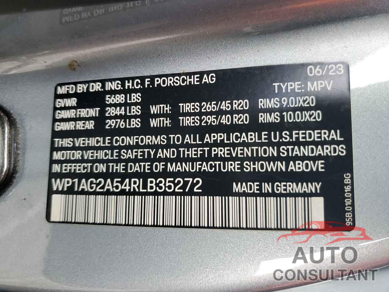 PORSCHE MACAN 2024 - WP1AG2A54RLB35272