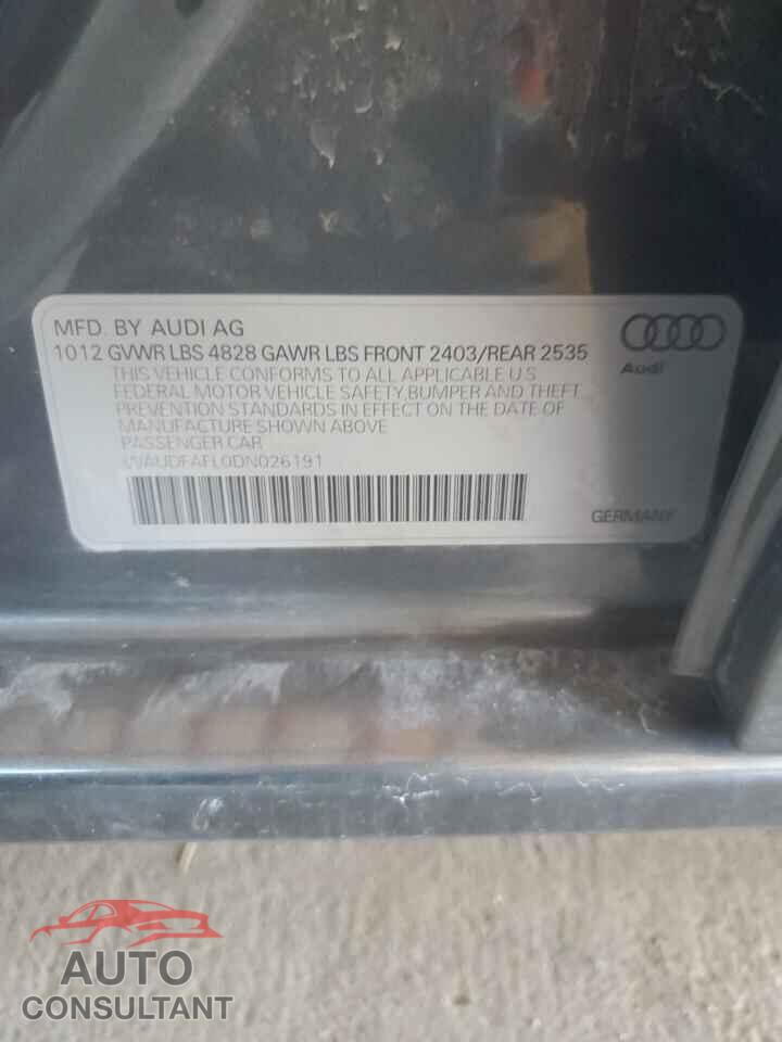 AUDI A4 2013 - WAUDFAFL0DN026191