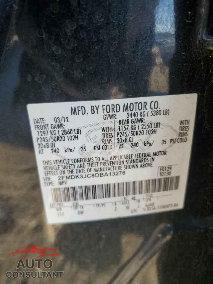 FORD EDGE 2013 - 2FMDK3JC8DBA13276