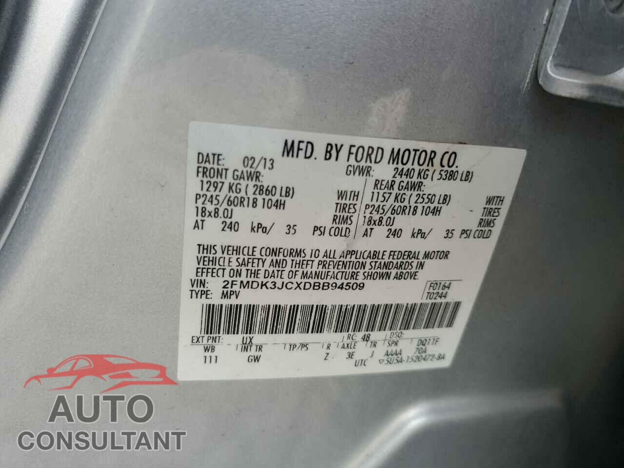FORD EDGE 2013 - 2FMDK3JCXDBB94509