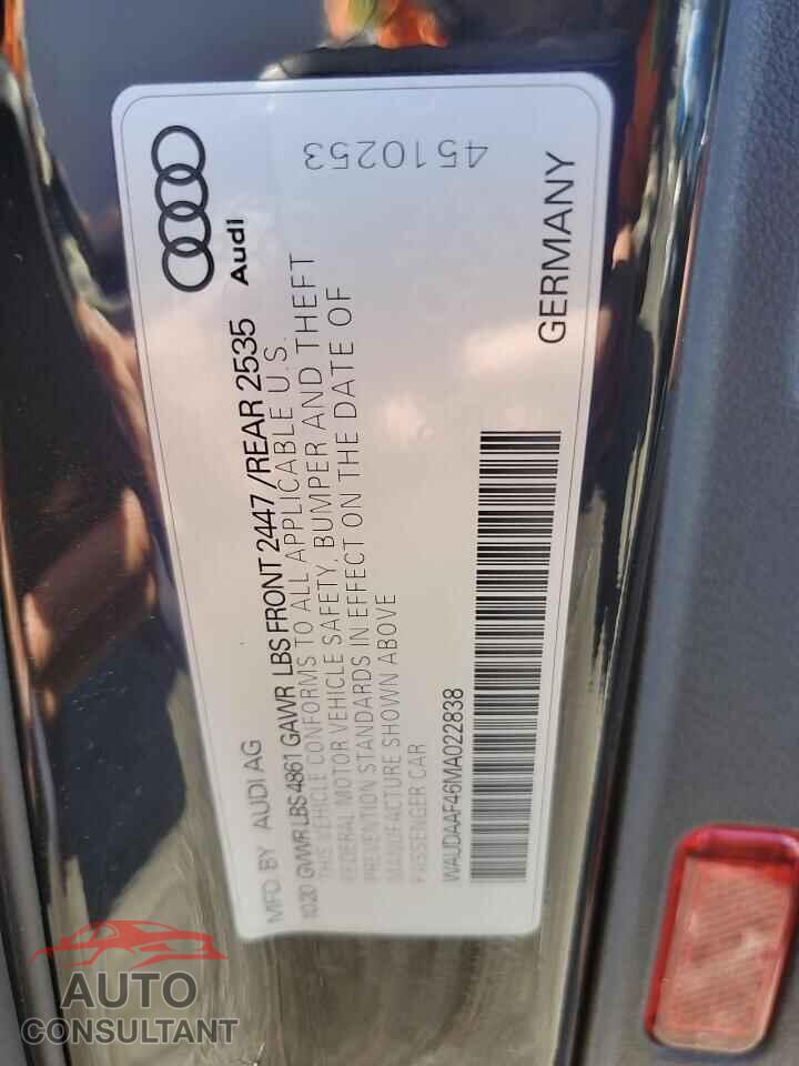 AUDI A4 2021 - WAUDAAF46MA022838