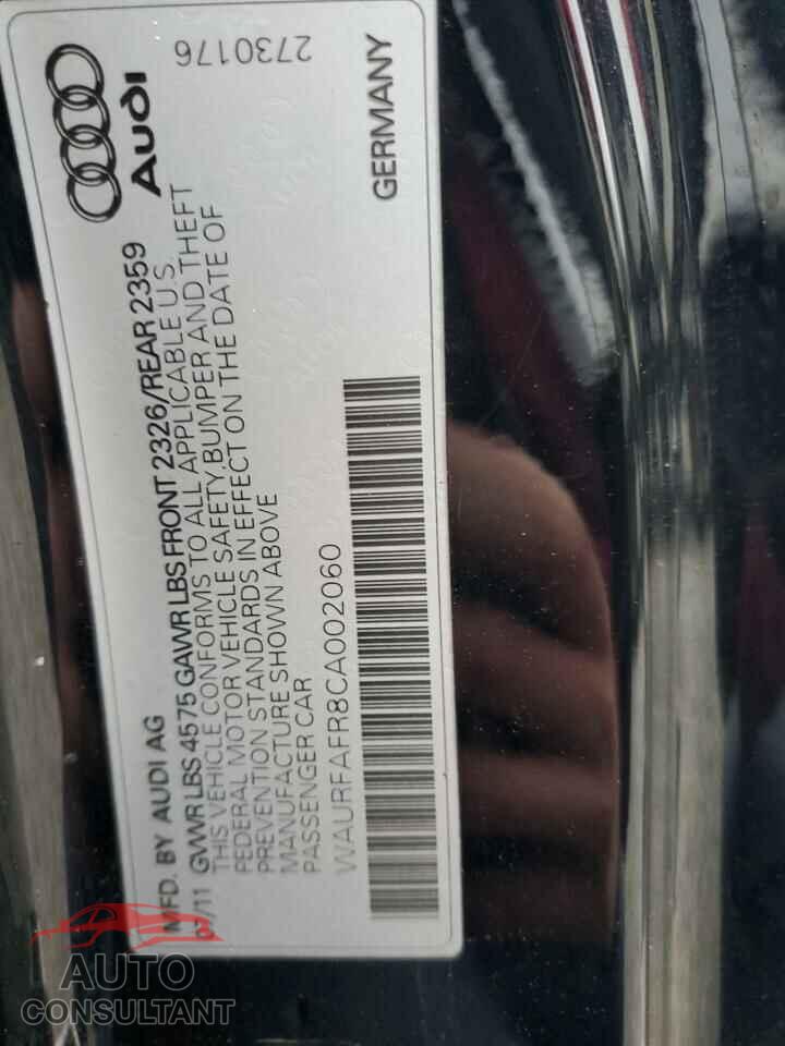 AUDI A5 2012 - WAURFAFR8CA002060