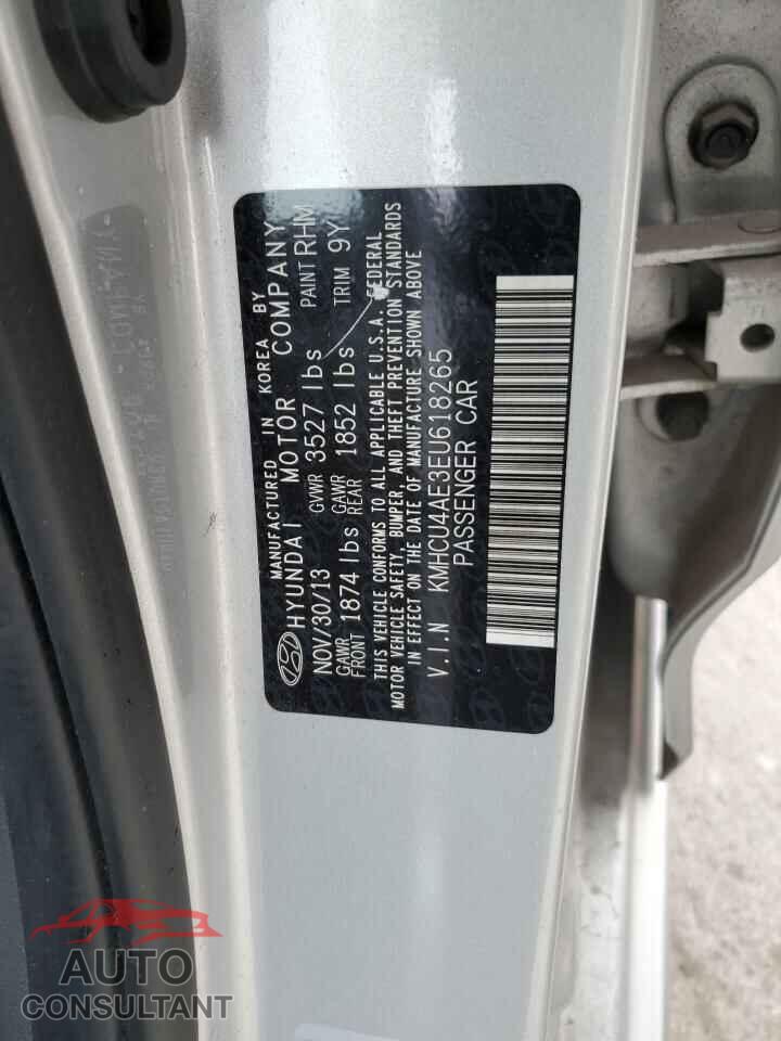 HYUNDAI ACCENT 2014 - KMHCU4AE3EU618265