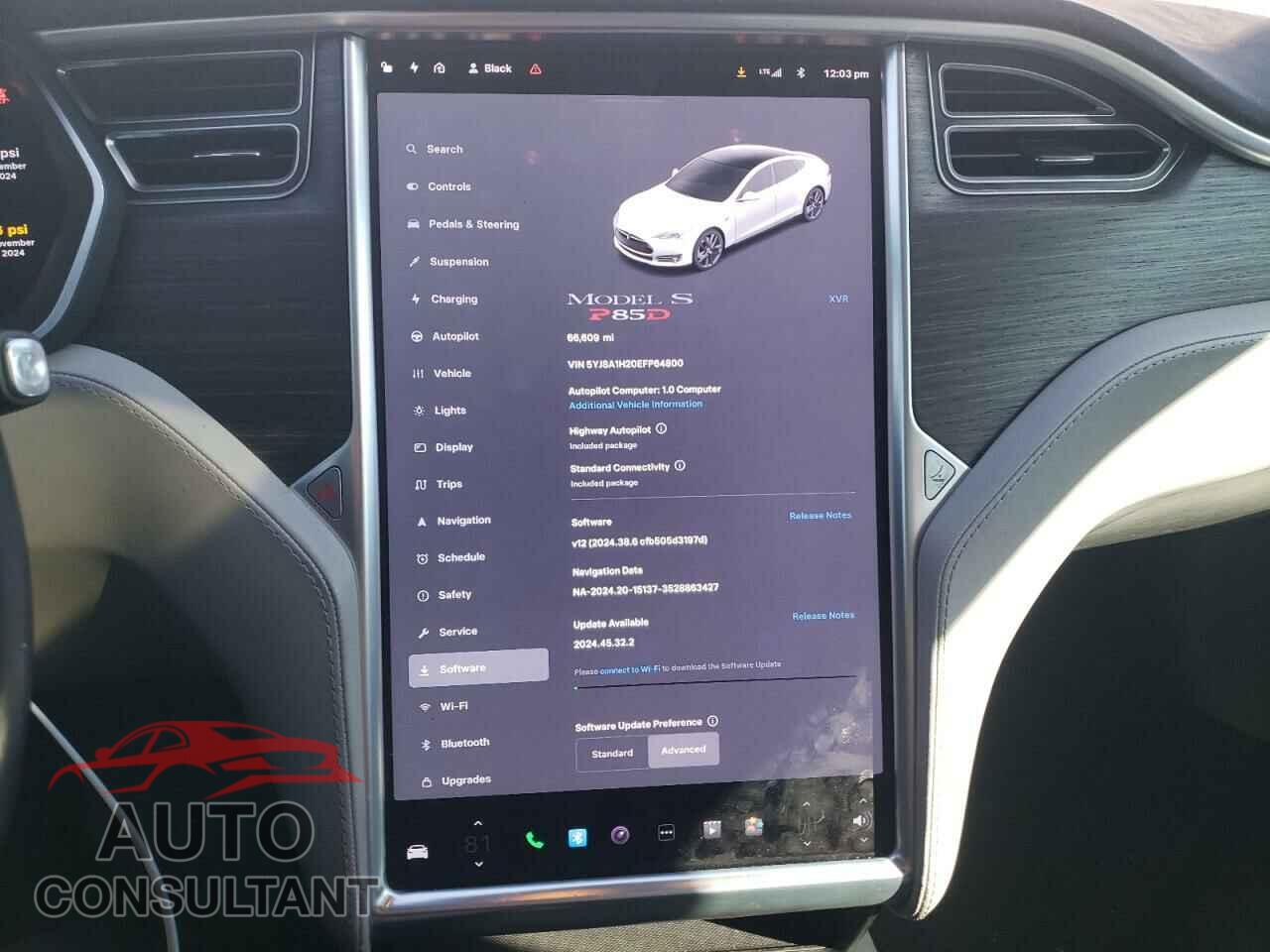 TESLA MODEL S 2014 - 5YJSA1H20EFP64800