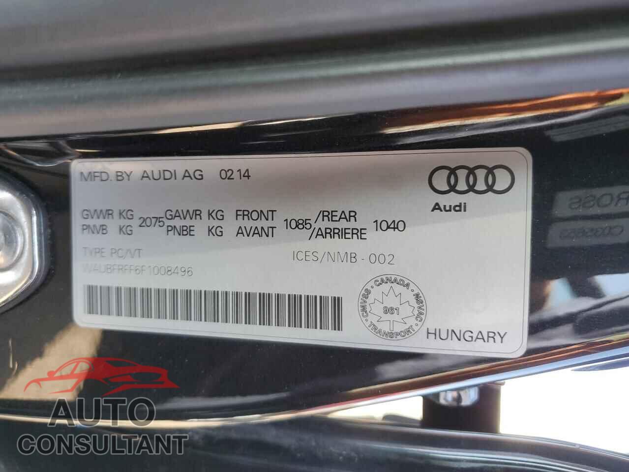 AUDI A3 2015 - WAUBFRFF6F1008496
