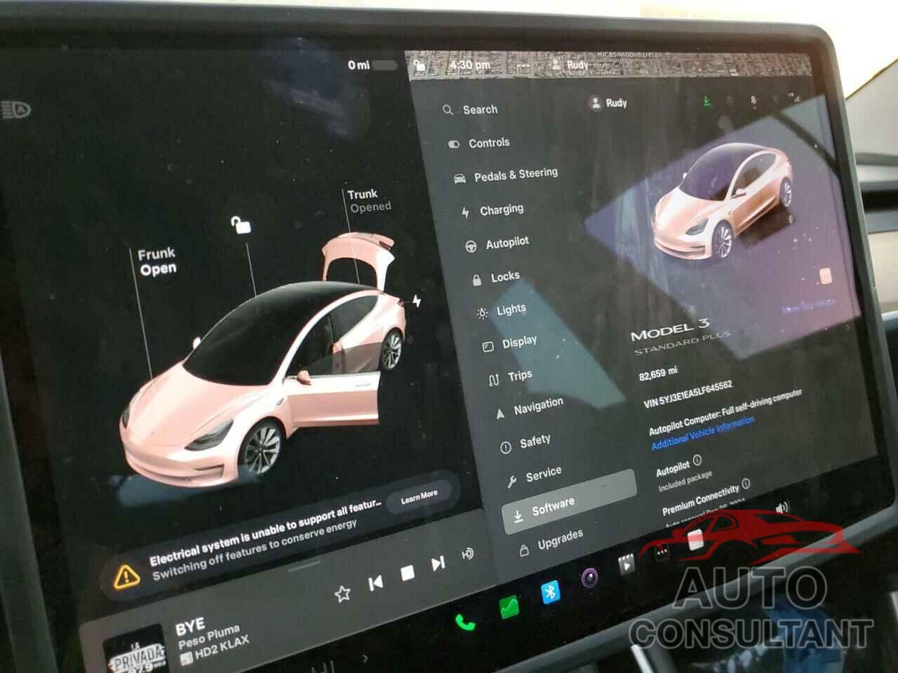 TESLA MODEL 3 2020 - 5YJ3E1EA5LF645562