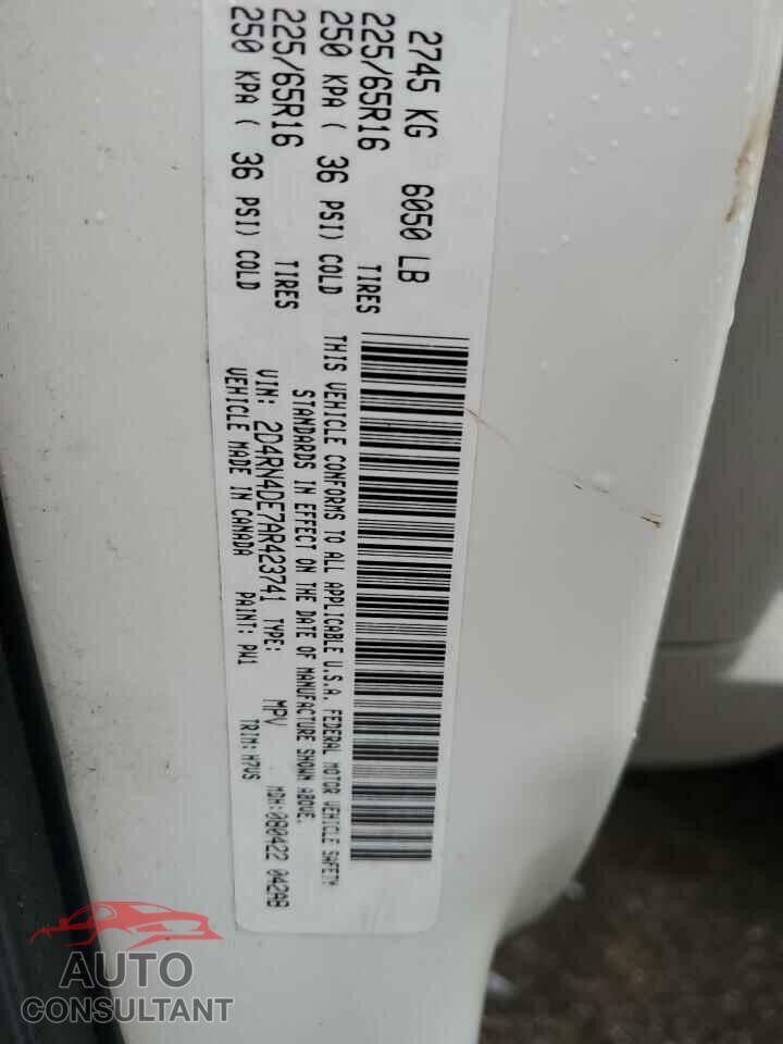 DODGE CARAVAN 2010 - 2D4RN4DE7AR423741
