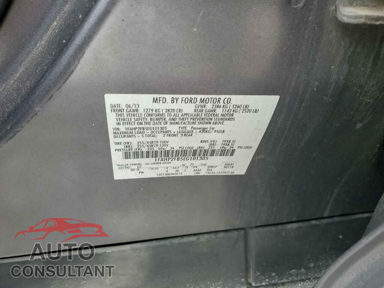 FORD TAURUS 2014 - 1FAHP2F85EG101305