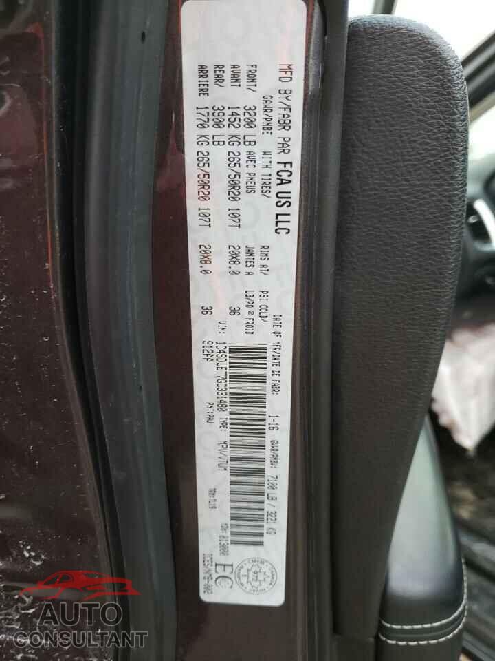 DODGE DURANGO 2016 - 1C4SDJET7GC331480
