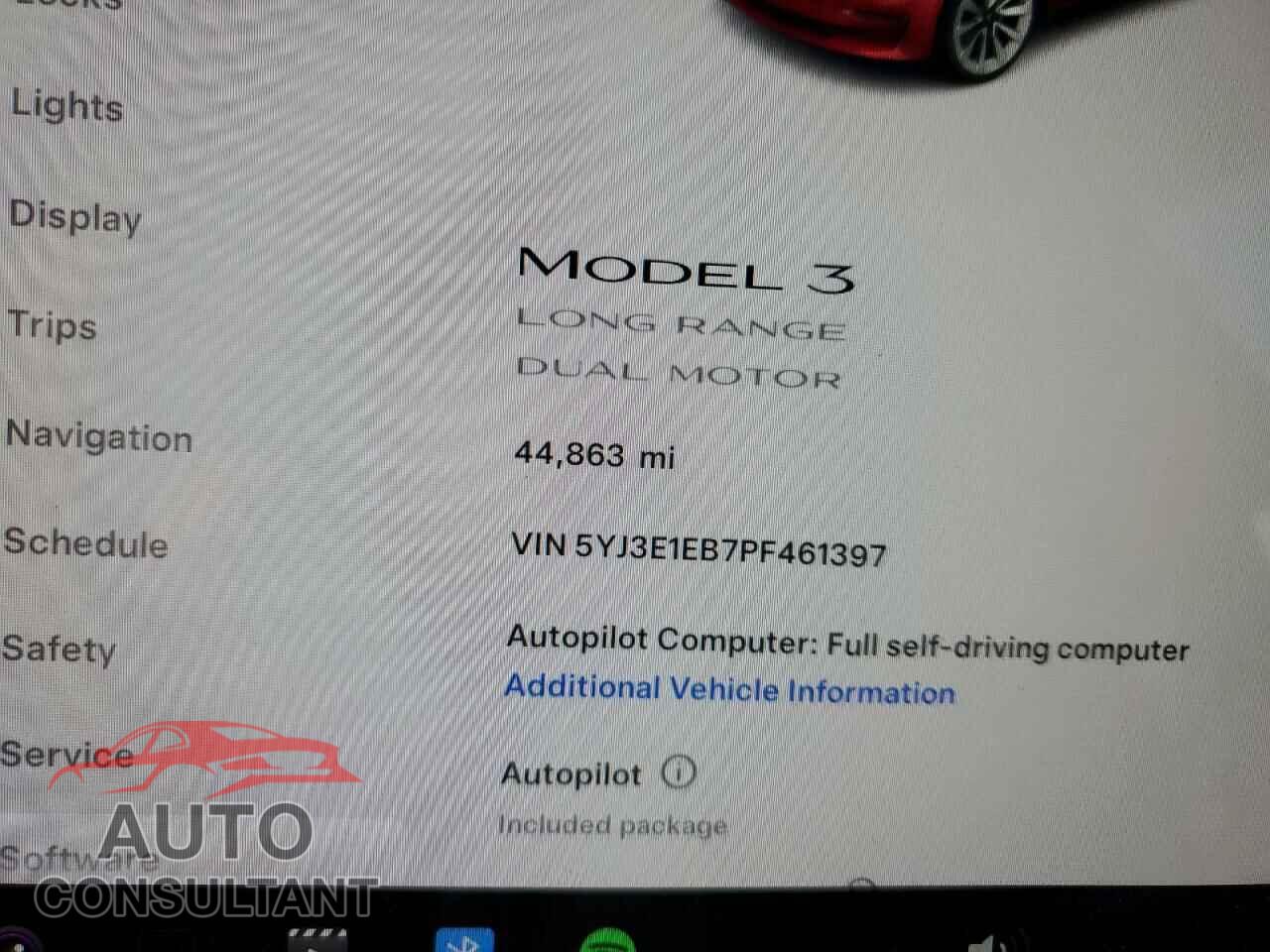 TESLA MODEL 3 2023 - 5YJ3E1EB7PF461397