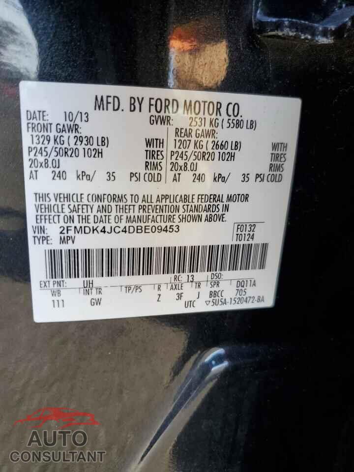 FORD EDGE 2013 - 2FMDK4JC4DBE09453