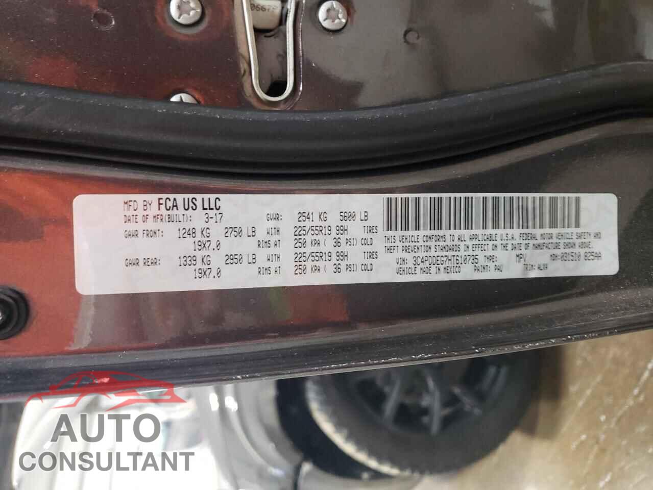 DODGE JOURNEY 2017 - 3C4PDDEG7HT610735