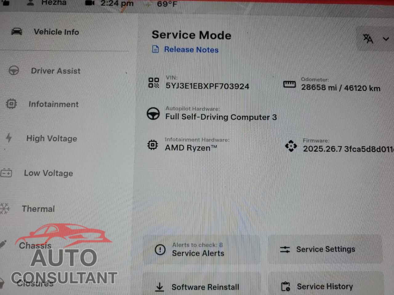 TESLA MODEL 3 2023 - 5YJ3E1EBXPF703924