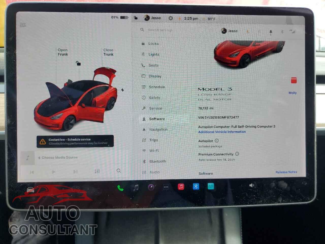 TESLA MODEL 3 2021 - 5YJ3E1EB0MF873477