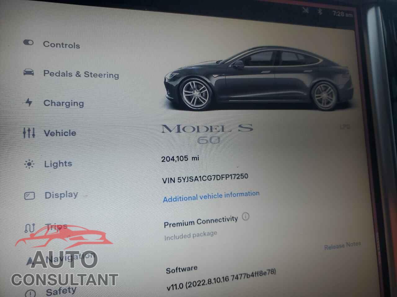 TESLA MODEL S 2013 - 5YJSA1CG7DFP17250