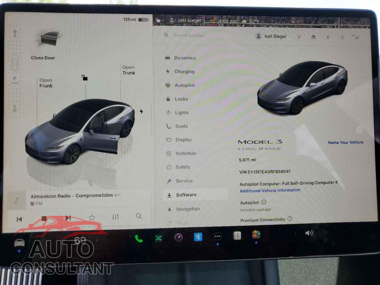 TESLA MODEL 3 2024 - 5YJ3E1EA0RF858041