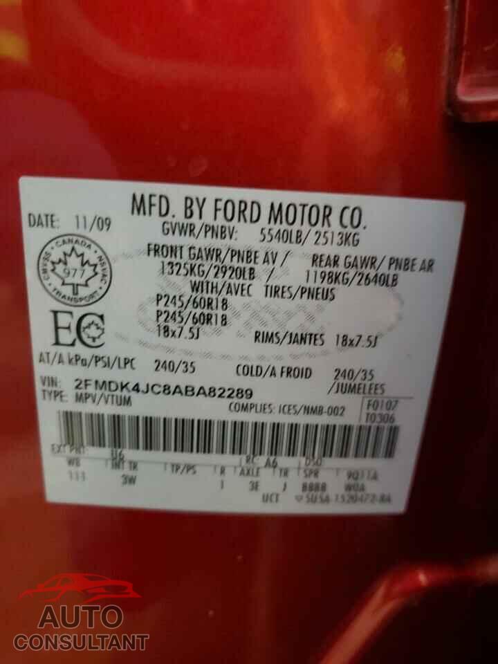 FORD EDGE 2010 - 2FMDK4JC8ABA82289