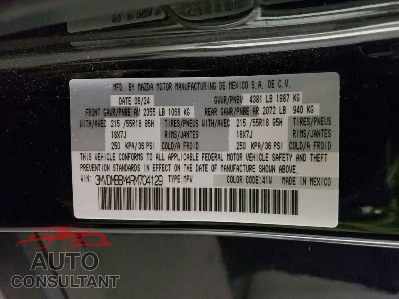 MAZDA CX30 2024 - 3MVDMBBM4RM704129