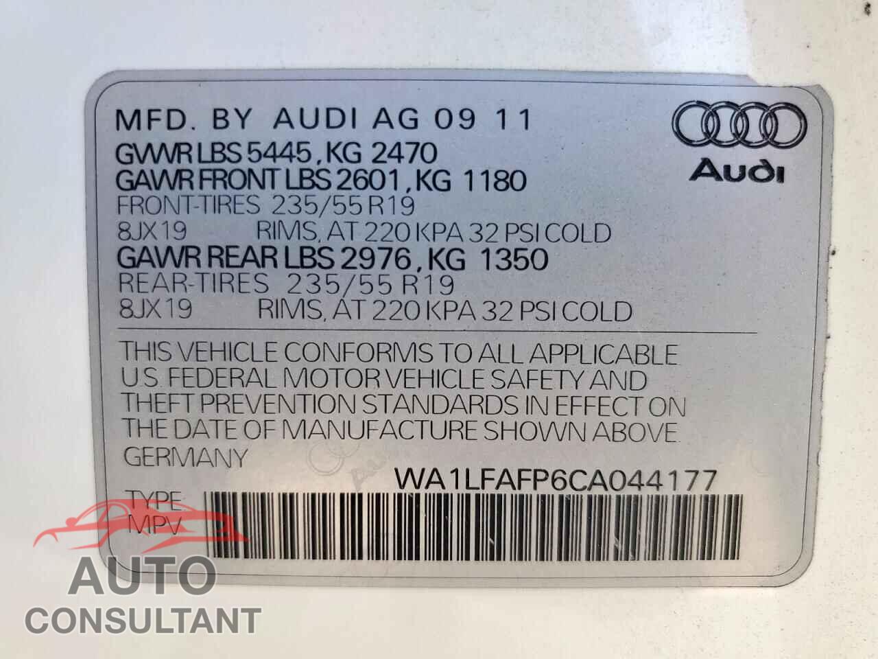 AUDI Q5 2012 - WA1LFAFP6CA044177