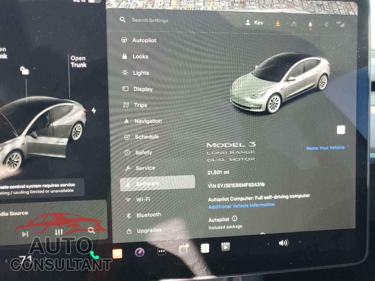 TESLA MODEL 3 2021 - 5YJ3E1EB8MF924319