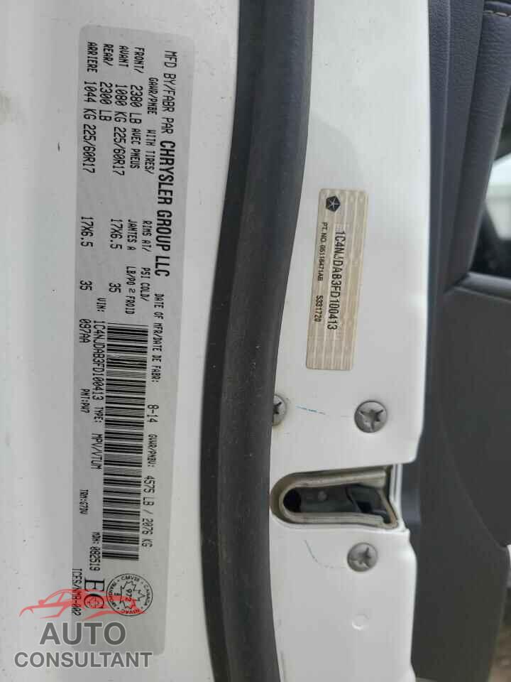 JEEP COMPASS 2015 - 1C4NJDAB3FD100413