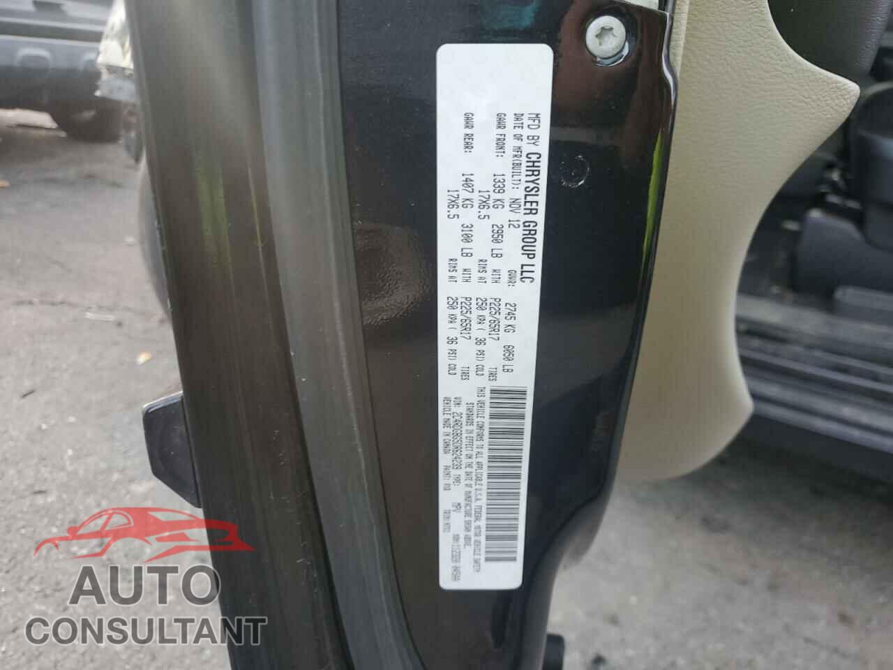 DODGE CARAVAN 2013 - 2C4RDGBG5DR624239