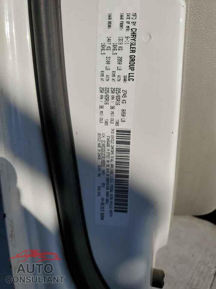 DODGE CARAVAN 2012 - 2C4RDGDG2CR109291