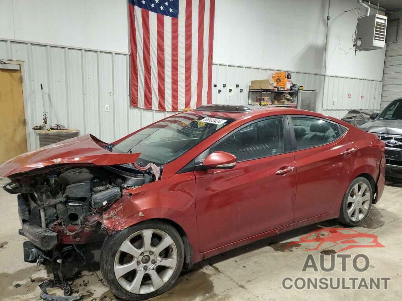 HYUNDAI ELANTRA 2012 - KMHDH4AE7CU449017